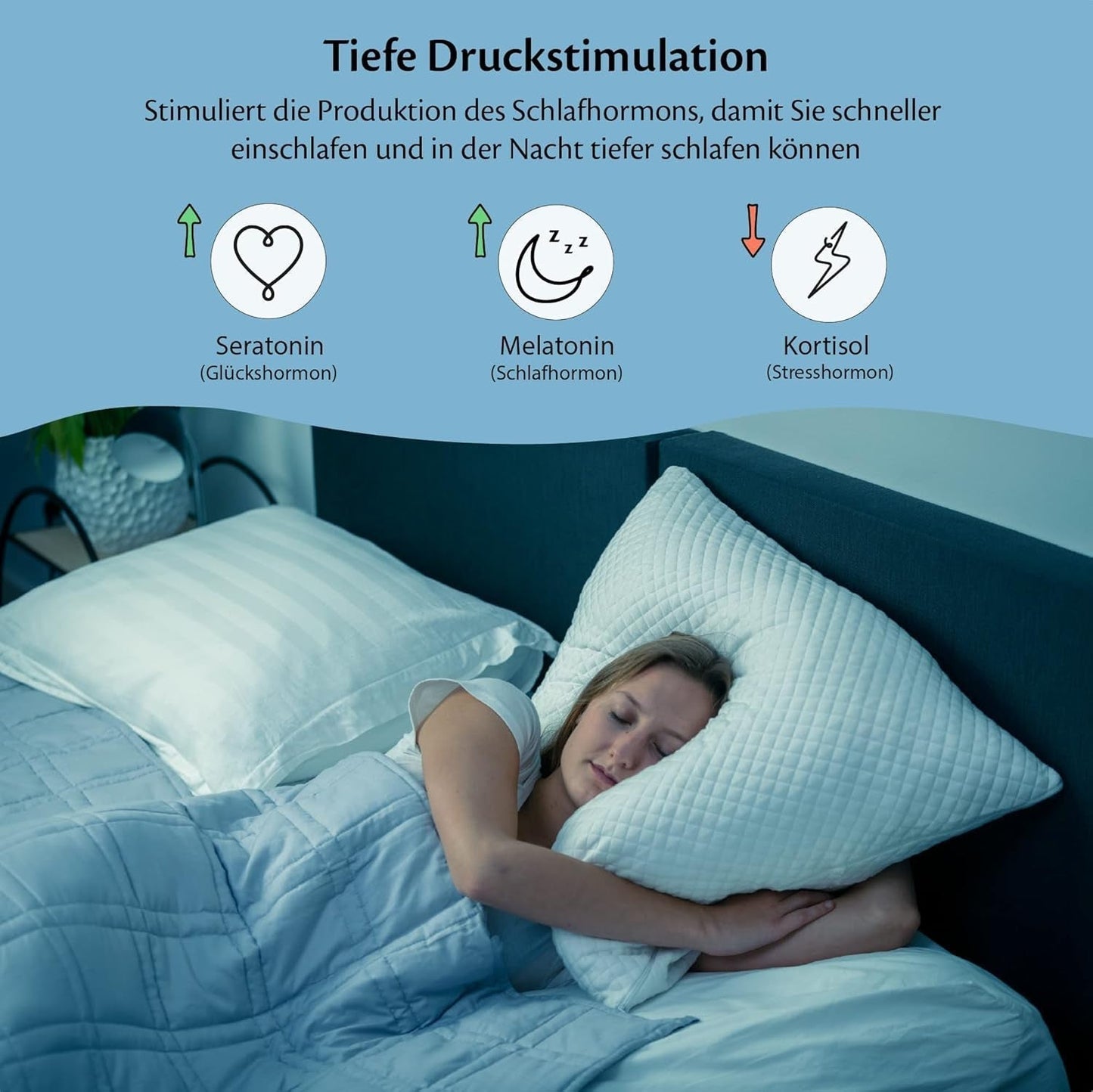 Couverture lestée 135X200 7Kg - Couverture thérapeutique anti-stress - Couverture lourde 100% coton - Couverture pour un sommeil profond et une meilleure récupération - Couverture lestée - pour hommes et femmes de 55-85Kg Lits et couvertures Beuche den Ella-Store