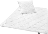 Traumnacht Cosy - Parure de Lit 4 Saisons, 1 X Parure de Couette Divisée 135 X 200 et 1 X Oreiller 80 X 80 Cm, Certifié Öko Tex, Blanc, Développé en Allemagne, (Pack de 2) Couettes et Couettes Naty Shop Parure Mono Couette Toutes Saisons 135 X 200