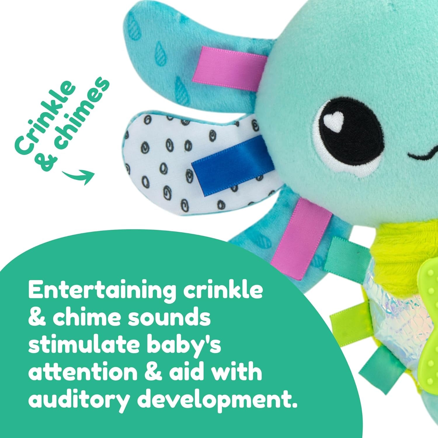 LAMAZE Alise Axolotl - Jouet pour poussette Clip & Go - Jouets sensoriels pour bébé - Jouets d'apprentissage précoce 0-6 mois - Conçus par des experts pour les nouveau-nés - Cadeaux de baby shower Bebe Naty Shop Toys