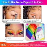Pulvérisateur de pigments de phosphore néon pour ongles, 12 couleurs, poudre de paillettes pour ongles, maquillage Halloween, décoration de maquillage, Nail Art, pigments de couleur