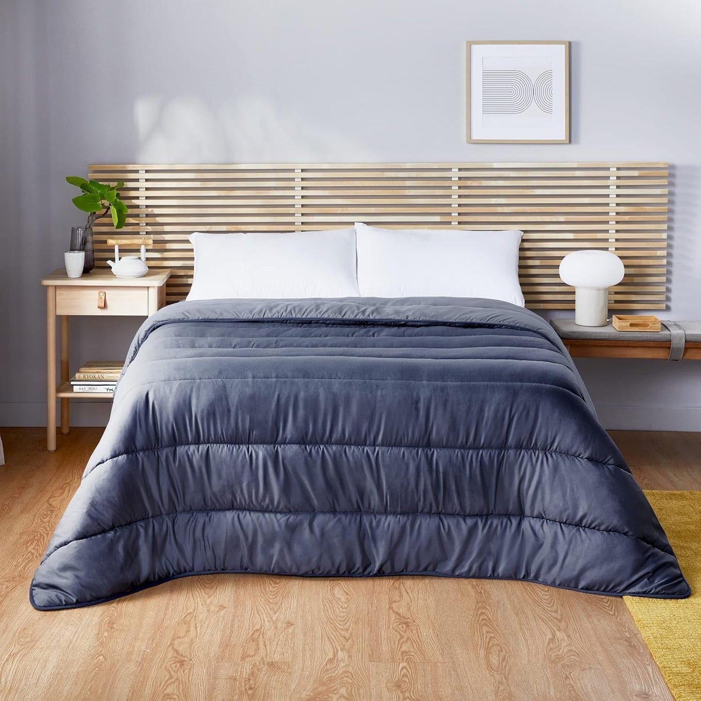 Pikolin Home - Couette réversible 300 G - Garnissage Nordique Bicolore - Pour lit 105 - Douillet, chaud, respirant, jaune moutarde, 180 X 260 Cm Couettes et couettes Naty Shop