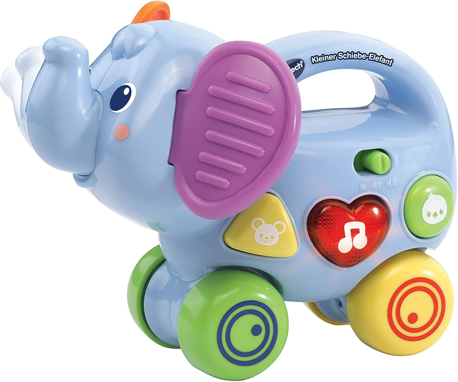 Vtech Baby Little Pushing Elephant - Jouet interactif à pousser et à jouer - Avec chansons, mélodies, phrases et sons - Pour les enfants âgés de 6 à 36 mois Bebe Naty Shop Toys Titre par défaut