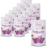 MjAMjAM - Nourriture humide premium pour chat - Bien-être - Digestif - Poulet, pack de 12 (12 x 125g), sans céréales