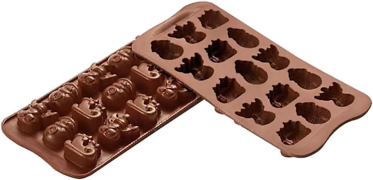 Silikomart 199194, pour Pralines au Chocolat, motif Hiver Cuisine Naty Shop Hiver