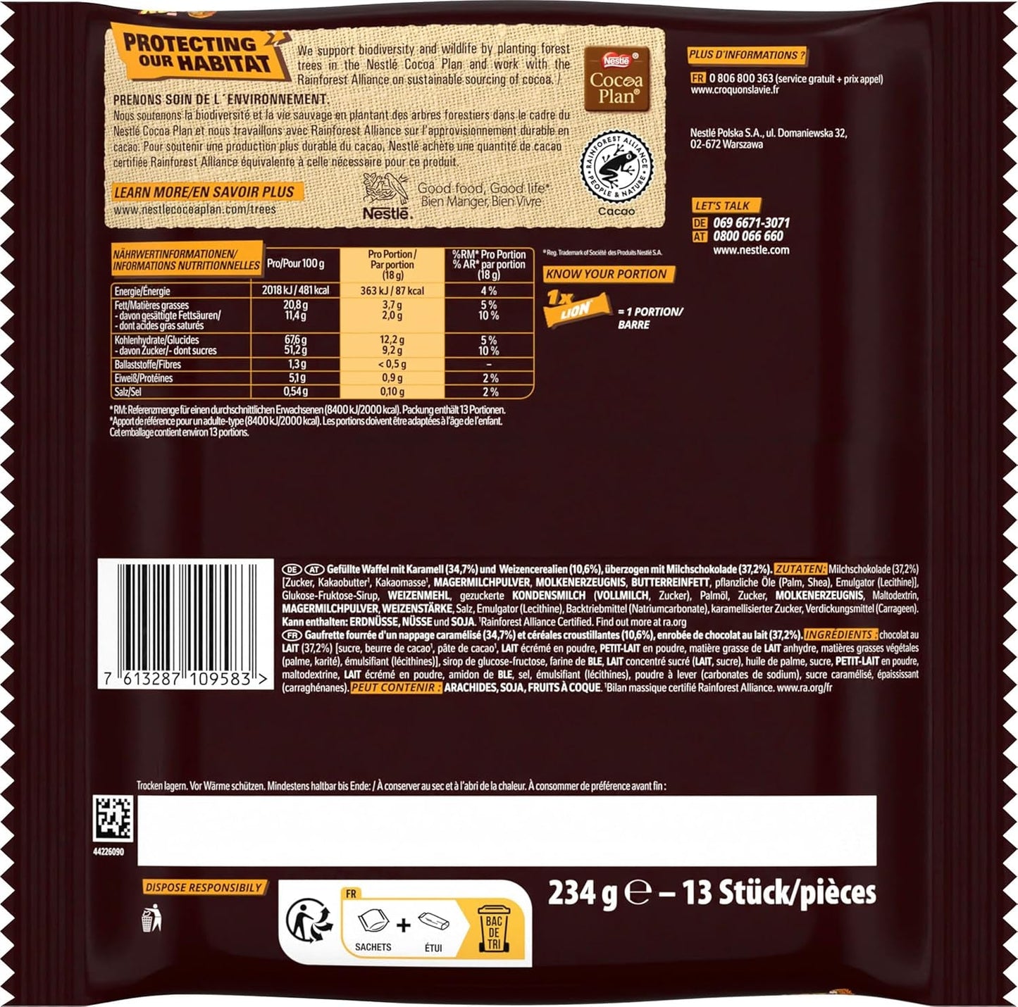 Lion Mini, 1 paquet (1x234g)