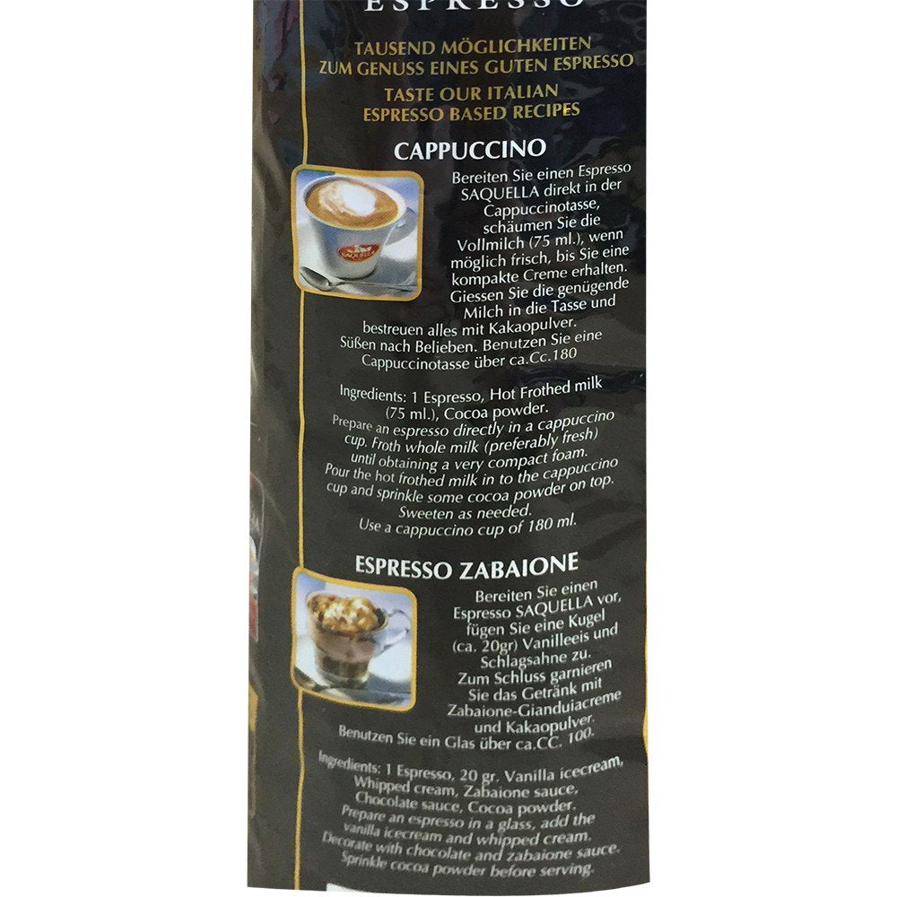 Kafffe, Bar Italia Espresso, gran crema (1 kg, sac), paquet de 1