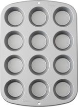 Wilton 03-3118 Cupcake- /Muffin Backform, Recette Right, Antihaft, 12 Vertiefungen, Grau Moules et plaques à pâtisserie Naty Shop