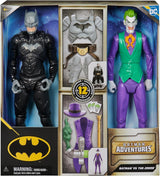 DC Batman Adventures Ensemble de figurines Batman contre le Joker, 30 cm - 2 figurines entièrement mobiles avec 12 vitesses pour un jeu de rôle passionnant, jouet pour 4 enfants et plus Naty Shop