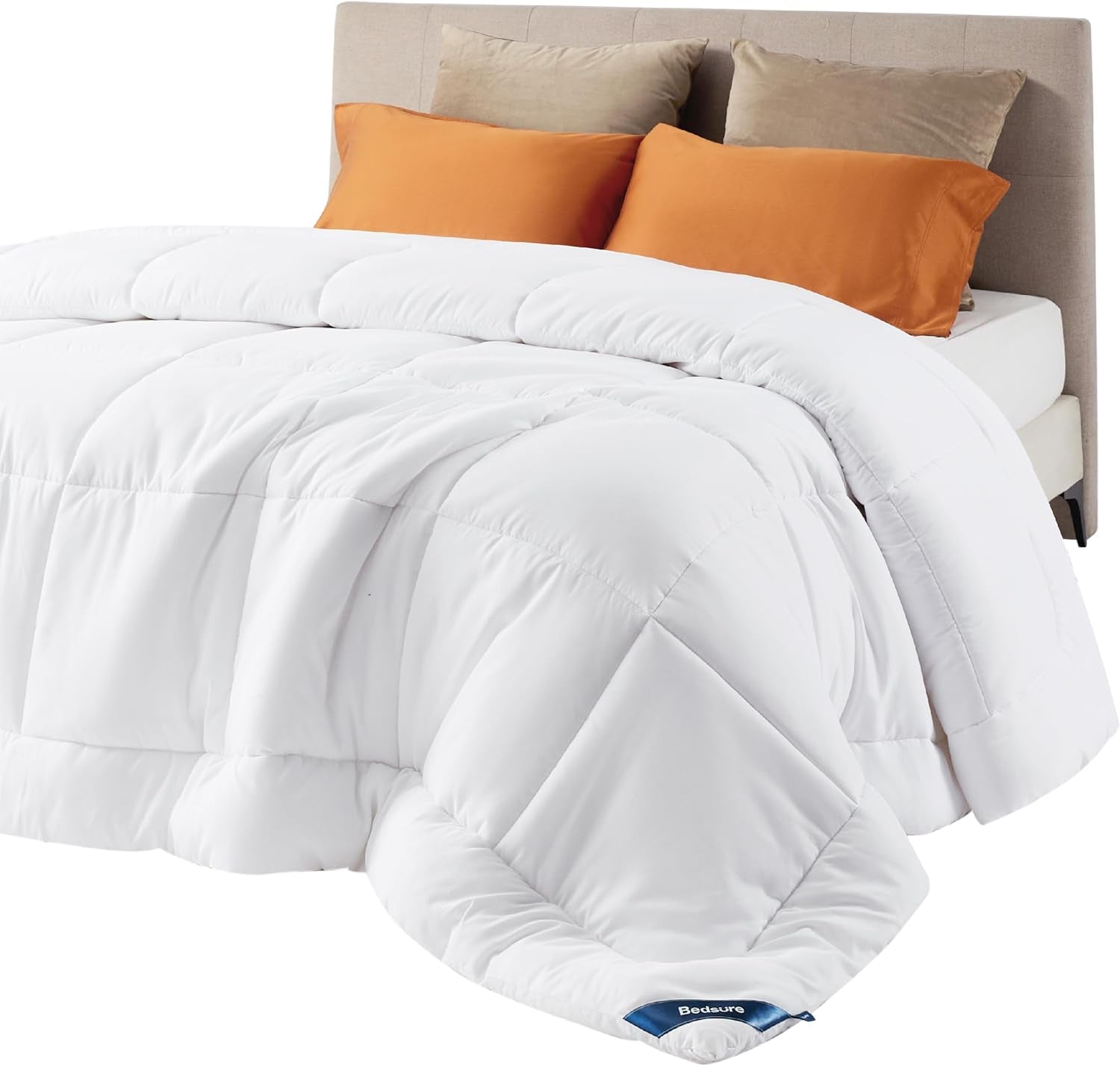 Couette matelassée BEDSURE Full/Queen (88"X88") Blanc Naty Shop Couettes et courtepointes Titre par défaut