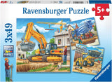 Ravensburger Puzzle pour enfants - 09226 Grands véhicules de construction - Puzzle pour enfants 5+ 3X49 pièces Puzzle Naty Shop Titre par défaut