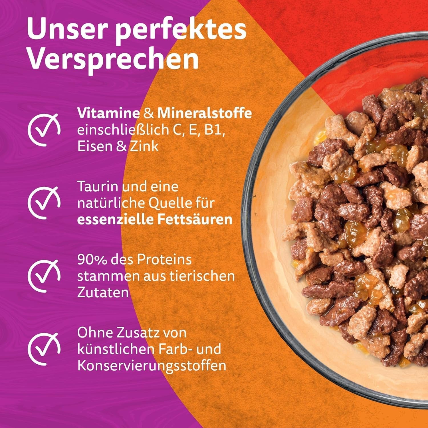 WHISKAS Duo Sachets pour portions de nourriture humide, multipack, combinaison classique en gelée, 12 x 85 g