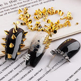 Mini Metall Nieten Punk Nail Charms Gold Silver Strasssteine ​​​​Nägel Charm Kegel Spikes Nagelschmuck Glitzersteine ​​​​Nail Art Studs Nagel Steine ​​​​Legierung Nagelanhänger Strass Nageldesign Zubehör