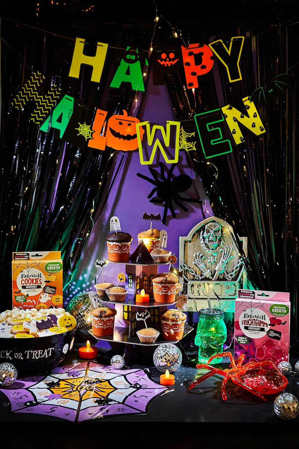 HEITMANN KREATIV Ensemble de remplacement de chewing-gum aux fruits d'Halloween - Saveur framboise