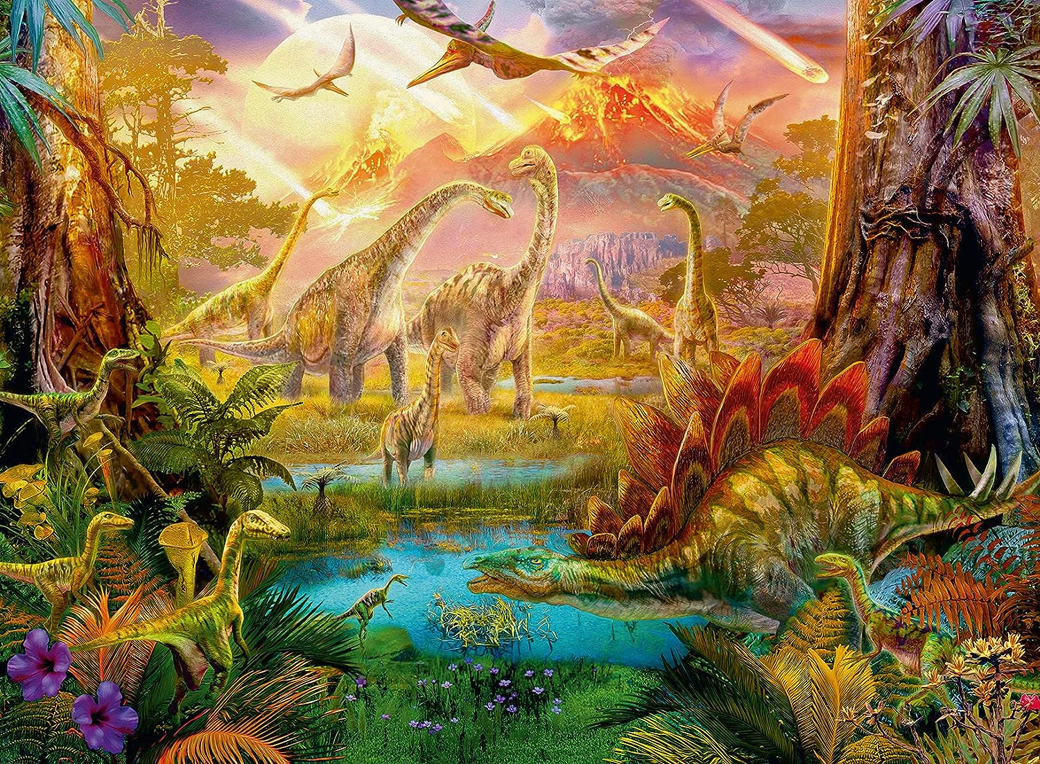 Ravensburger Puzzle 16983 - Dinoland - Puzzle de 500 pièces pour adultes et enfants de plus de 10 ans, puzzle à motif de dinosaure Puzzle Naty Shop Design ancien