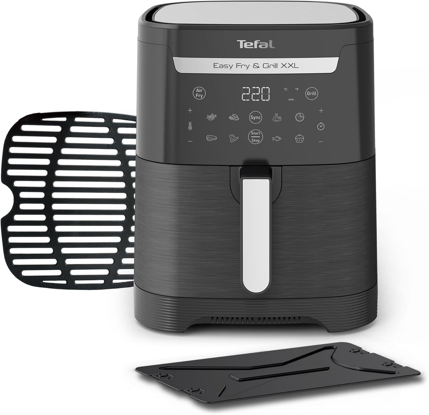 Tefal Easy Fry Max EY2458, 5 litres, Friteuse à air chaud, 10 programmes de cuisson automatiques, écran tactile numérique Électroménagers Naty Shop Noir Simple - Sans fenêtre 6,5L
