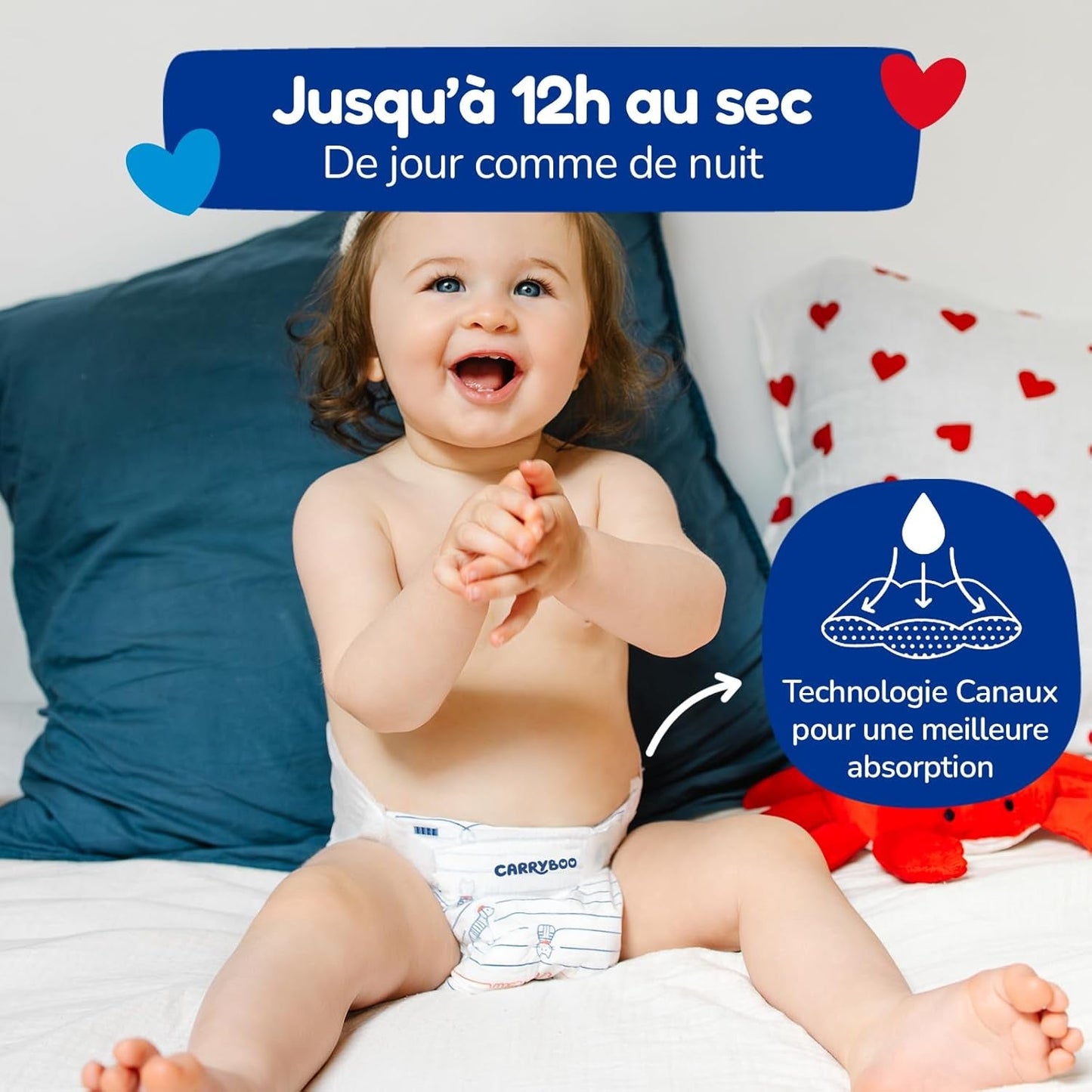 - Couche taille 1 (2-5 kg) – saine et extrêmement absorbante – étanche 12 heures – ohne unerwünschte Substanzen – fabriquée en France – prix abordable – 120 couches jetables
