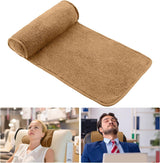 Oreiller de nuque pour chaise longue, oreiller réglable en peluche, rouleau de cou, polaire antidérapante, coussin de soutien de tête pour voyage, maison, chaise longue, canapé, fauteuil (noir)