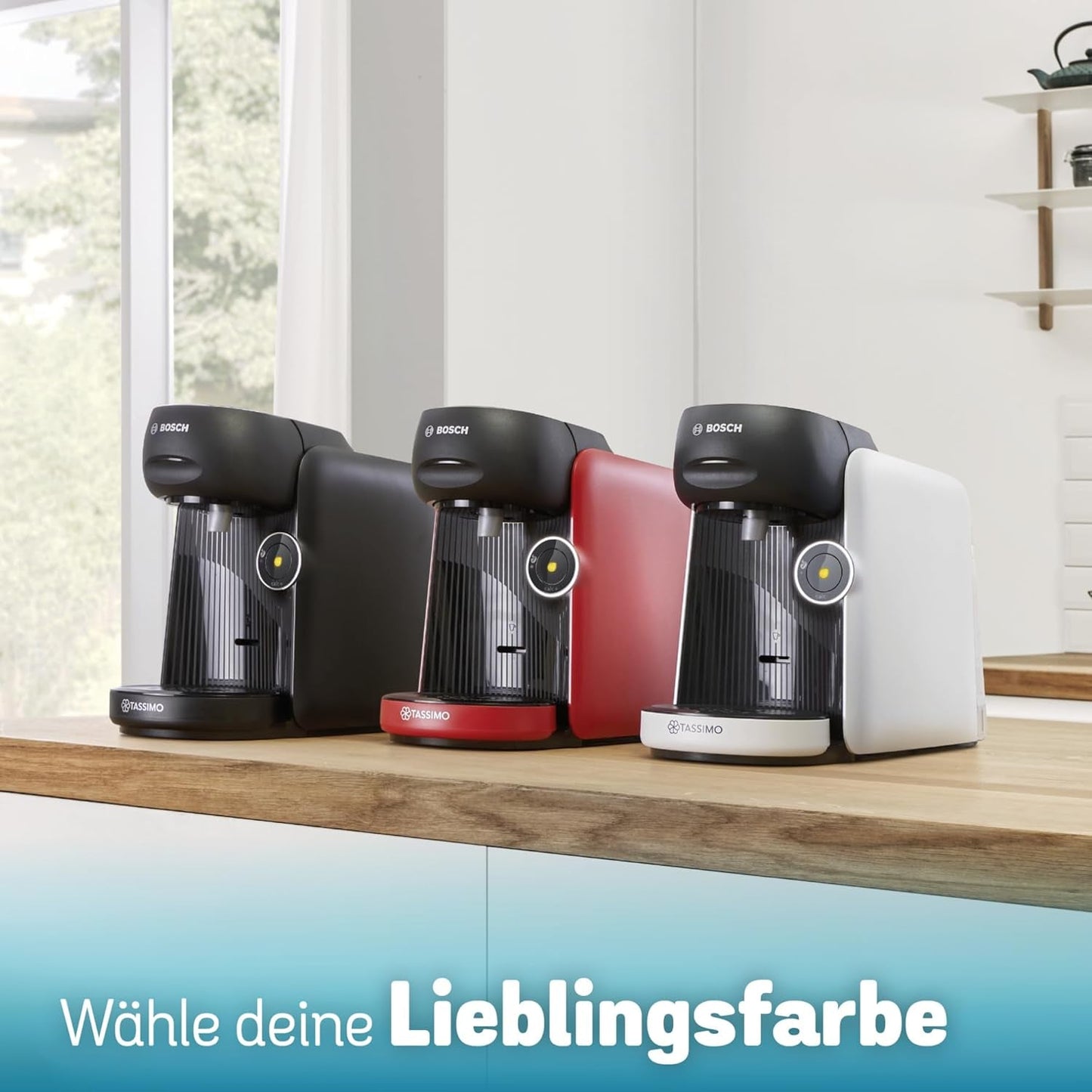 Machine à expresso à capsules Bosch Tassimo finesse TAS162E, 70 boissons, café plus intense sur simple pression d'un bouton, arrêt automatique, durable, dosage parfait, 1400 W, noir/noir