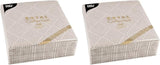 Papstar, 50 Serviettes "Collection ROYAL" pli 1/4 40 cm x 40 cm "Élégance" Marron, #86498 (Lot de 2)