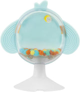 Chicco coffret repas Dou Dou, set bavoir, jouet chaise haute avec ventouse en forme de poulet mignon, avec deux hochets colorés, facile à attraper à partir de 6 mois Jouets pour bébés Naty Shop