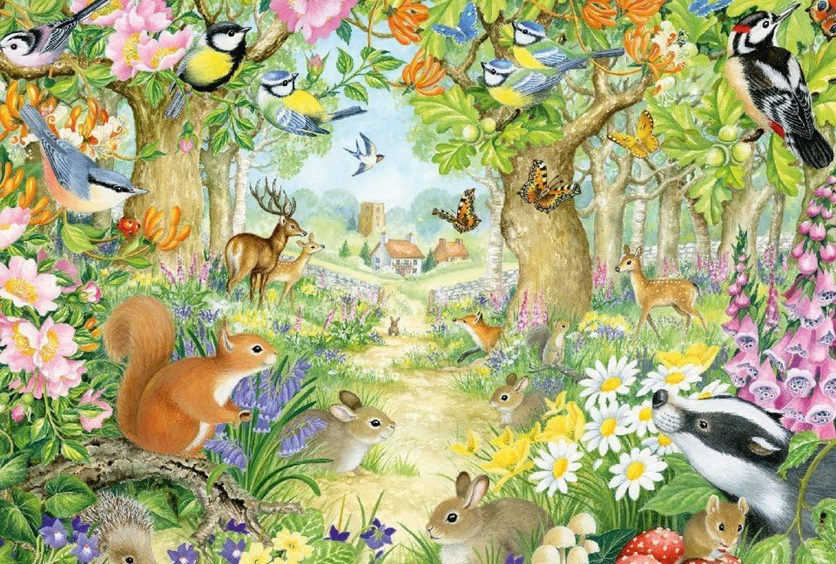 Schmidt Spiele 56370 Animaux dans la forêt, puzzle pour enfants, 100 pièces Puzzle Naty Shop