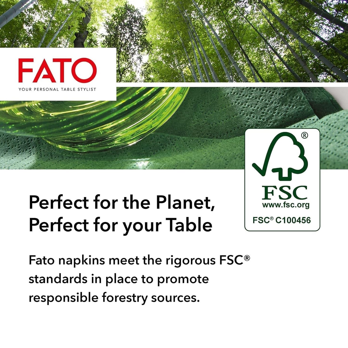 , Serviettes en papier jetables, idéales pour les apéritifs et les cocktails, paquet de 100 serviettes, taille 24 x 24, 4 épaisseurs, 2 épaisseurs, jaune, papier 100 % pure cellulose, certifié FSC (lot de 3)