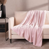 Couverture polaire en flanelle Brentford's, extra douce, grande, moelleuse, chaude, couvre-lit pour chambre à coucher, lit simple, canapé, rose blush - 120 x 150 cm Beds and Couvertures Beuche den Brentfords-Store