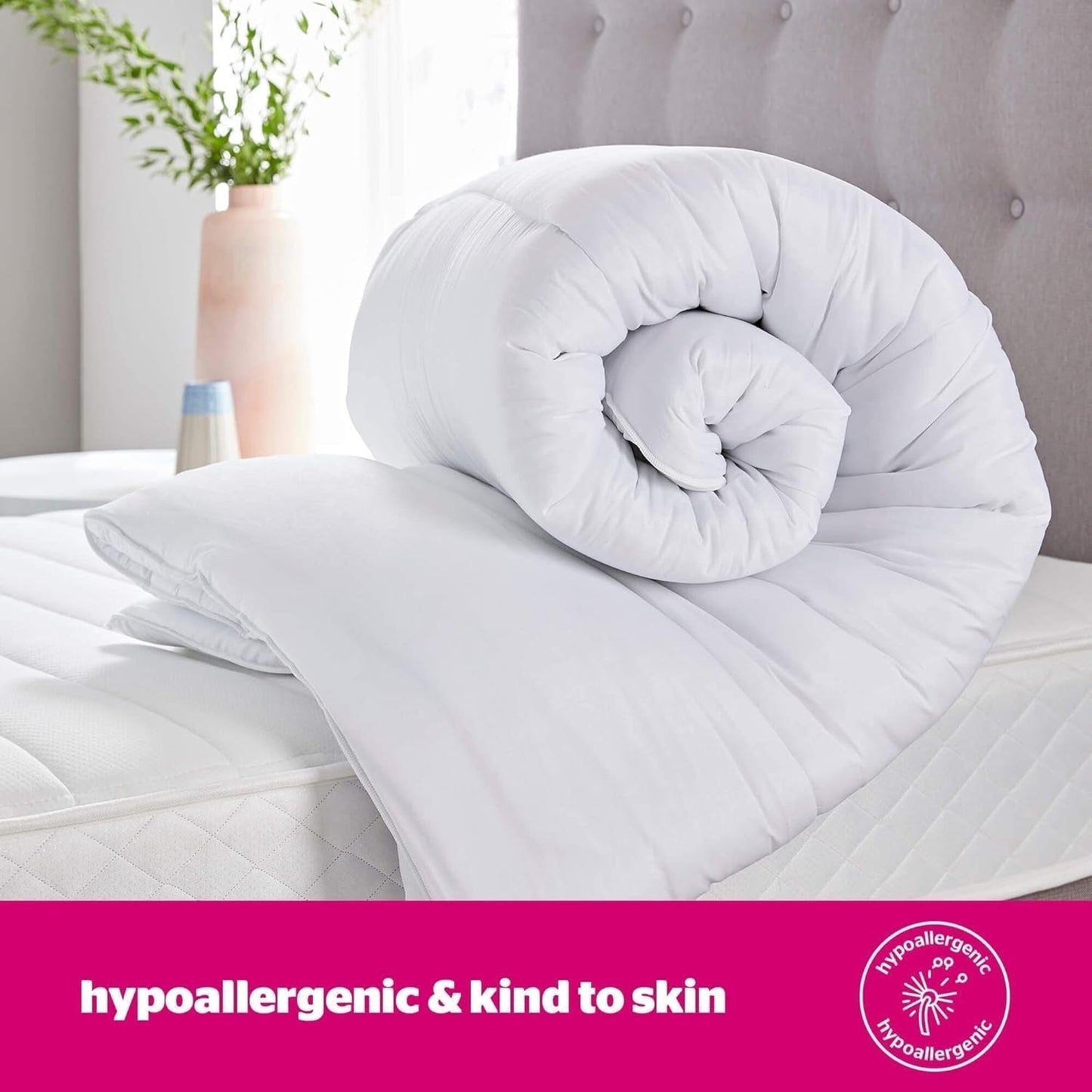 Couette Silentnight "Ultrabounce", microfibre, blanc, lit simple Couettes et couettes Naty Shop