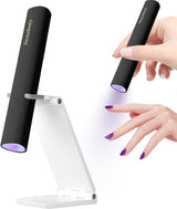 Denabuty Lampe UV pour Vernis à Ongles Gel, Mini Lampe LED U V pour Remplacement des Ongles avec Support Tragbare Petite Lampe UV pour Vernis à Ongles Gel, pour Aushärten Von Nagelkleber & Nail Tips Blanc