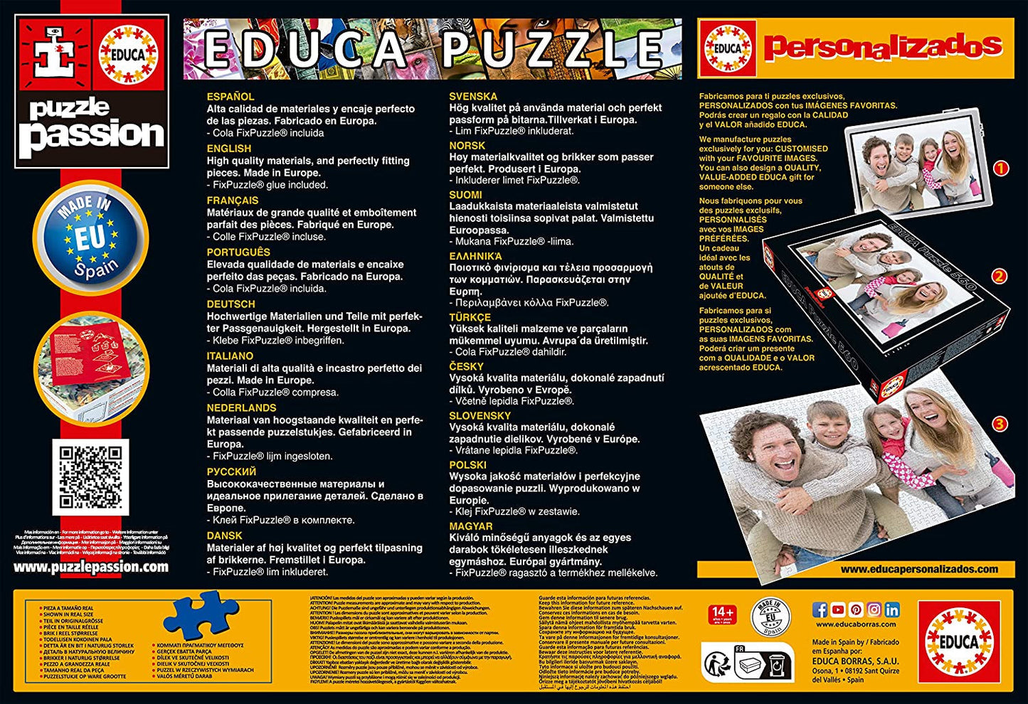 Educa - Puzzle 2000 pièces pour adultes | Monuments d'Europe, puzzle 2000 pièces pour adultes et enfants à partir de 14 ans, Attractions touristiques (17697) Puzzle Naty Shop