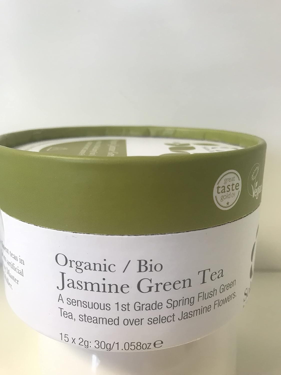 Thé vert au jasmin biologique 15 sachets de thé en soie 1 paquet (1 x 30 g)