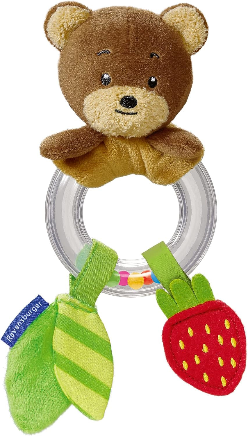 Ravensburger ministeps 4562 Anneau Hochet Ours Attrape Jouet avec Anneau Hochet et Crépitement Jouet Bébé pour 3 Mois Jouets pour Bébés Naty Shop Titre par Défaut