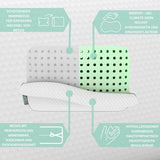 Oreiller orthopédique de soutien du cou pour 80X40, 800X400 mm, oreiller viscoélastique, oreiller viscoélastique, oreiller, oreiller cervical en mousse à mémoire de forme, mousse visco, sommeil, blanc (710 x 420 x 120 mm) Oreillers orthopédiques cervicaux Naty Shop
