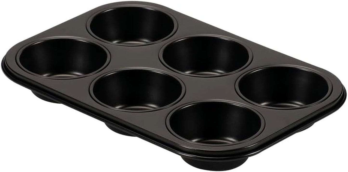 , Forme 6 muffins 18,5x27cm, noir Moules et plaques à pâtisserie Naty Shop 6 Muffins