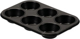 , Forme 6 muffins 18,5x27cm, noir Moules et plaques à pâtisserie Naty Shop 6 Muffins