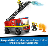 LEGO City Fire Ladder Truck - Camion de pompiers jouet avec 2 figurines de pompiers pour garçons et filles à partir de 4 ans - jouet éducatif - cadeau pour les enfants d'âge préscolaire 60463 Jeux de construction Besuche den LEGO-Store