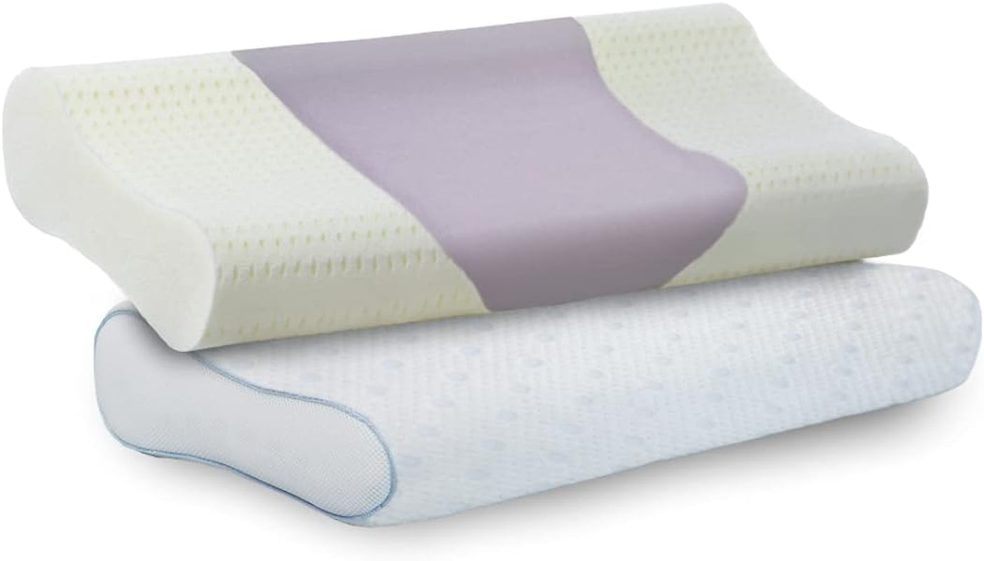 PARADIES Oreiller cervical 40X80 Cm - Revita Ergonomique - Certifié IGR, Oreiller ergonomique de soutien du cou Hauteur : 10 Cm Oreillers orthopédiques cervicaux Naty Shop Latex Vario-Ergonomique