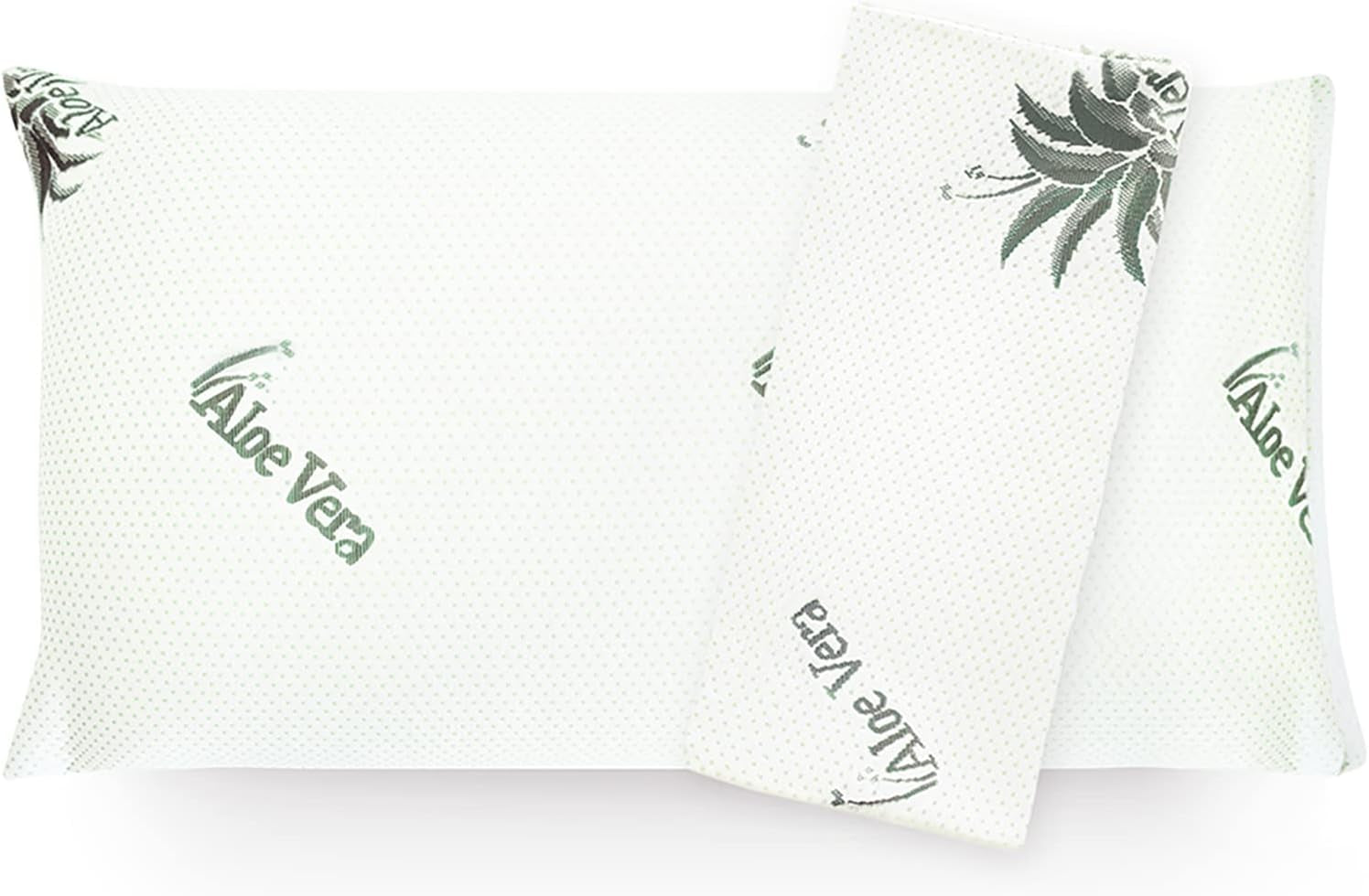 Oreiller ergonomique Mister Sandman 40 x 80, oreiller cervical avec taie d'oreiller à l'aloe vera, oreiller visco parfait pour les dormeurs sur le ventre, sur le dos et sur le côté, oreiller en mousse à mémoire de forme, oreillers orthopédiques cervicaux Naty Shop