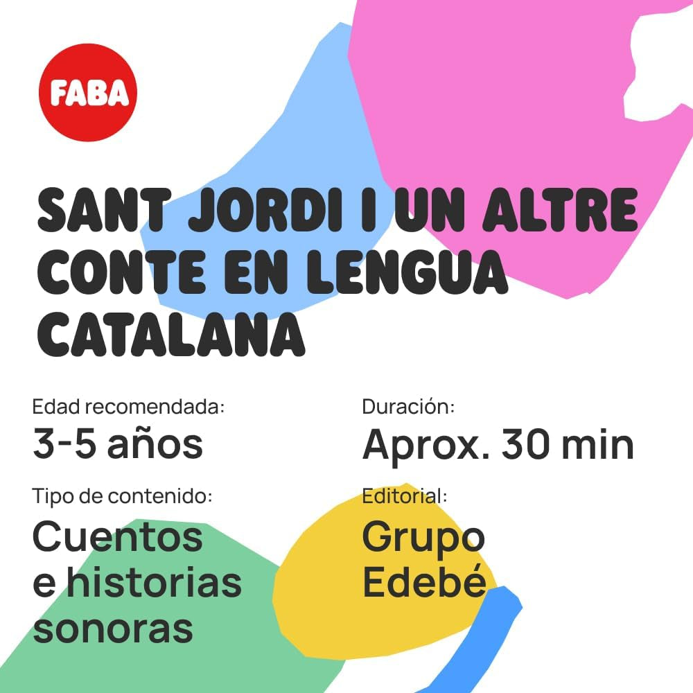 Sonoro de - Sant Jordi i un altre Conte - Histoires et histoires sonores - jouet, contenu éducatif, en catalan, pour filles et garçons de 4 à 6 ans Bebe Naty Shop Jouets