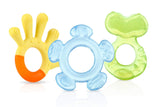 Nuby - Anneaux de dentition en 3 étapes – 3 anneaux de dentition pour stimuler les gencives et soulager la douleur de la dentition – Jouet de dentition pour bébé – Sans BPA – 3 mois et plus