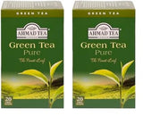 Ahmad Tea – Thé vert – Sachets de thé emballés individuellement avec 2 g de thé par portion – 20 sachets de thé à bandes (lot de 2)