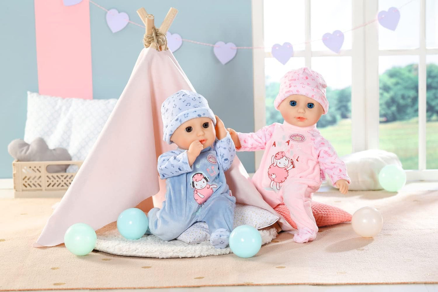 Annabell Poupée douce Little Annabell 36cm, avec corps en tissu et yeux endormis, 36cm, 709870 Zapf Creation