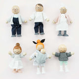 - Ma famille avec 4 chiots – Holz, Stoff – P053
