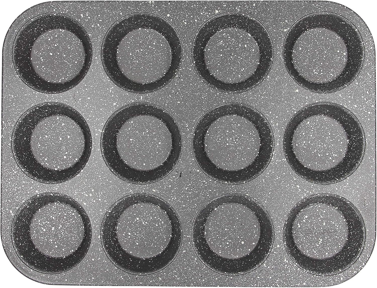 Pure Roq Muffinform Für 12 Muffins, Aluminium, Schwarz Moules et plaques à pâtisserie Naty Shop