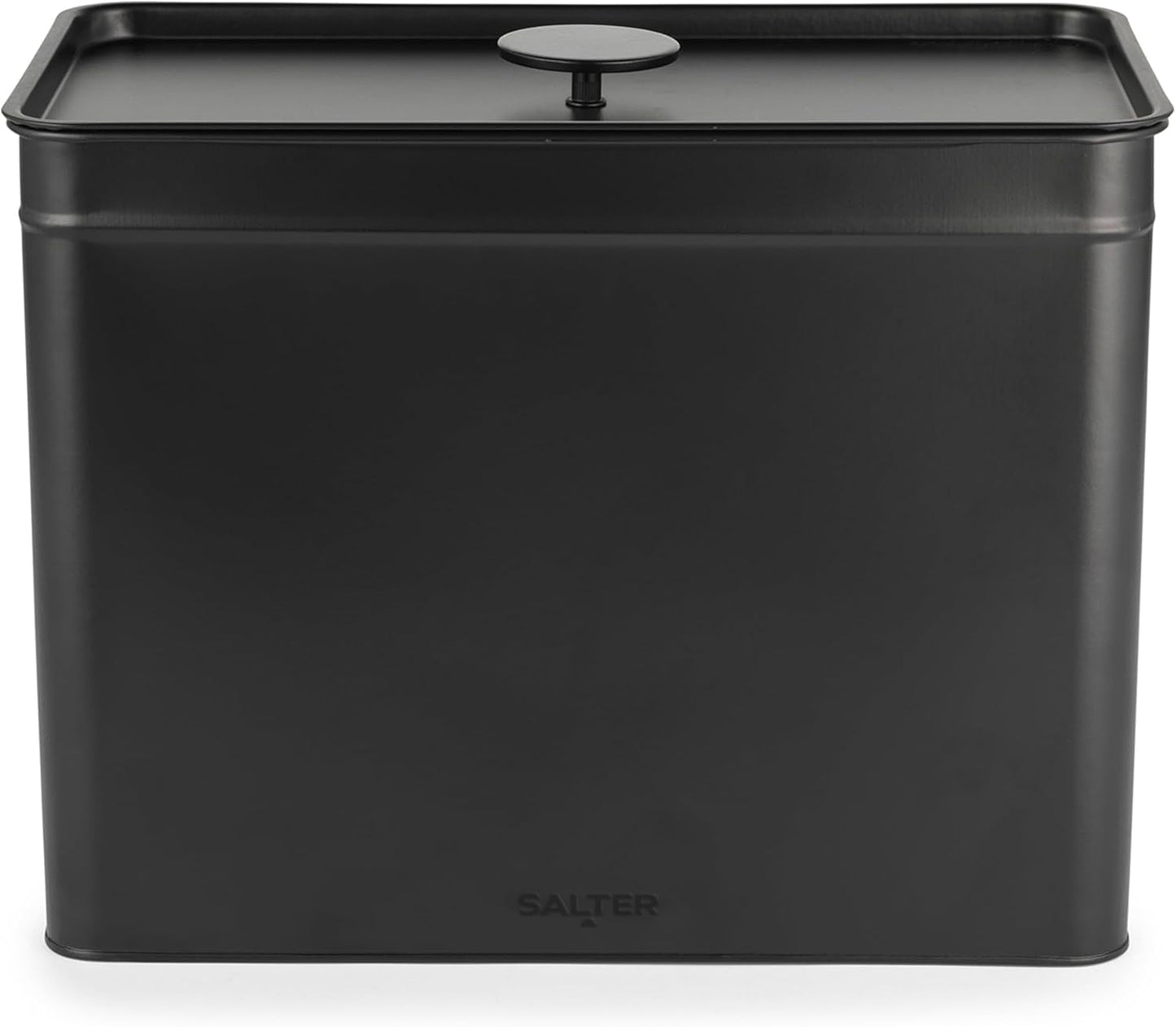 Salter BW12614EU7 Kuro Boîte de Rangement - 4 Récipients de Cuisine Boîtes de Rangement Carrées pour Pain/Thé/Café/Sucre Facile à Nettoyer Garder Les Aliments Frais Noir Boîtes de Conservation des Aliments Naty Shop Boîte à Pain