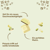 Schogetten Pistache Blanche | Chocolat blanc fourré à la crème de pistache | 100g | Idéalement portionné (paquet de 3)