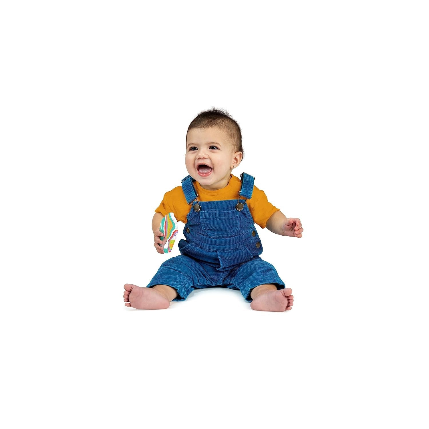 Bright Starts Anneau de dentition en silicone doux et apaisant, cornet de crème glacée facile à saisir, sans BPA, unisexe, 3 mois et plus