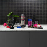 Russell Hobbs Mélangeur [Multifonctions - Batteur sur socle] Nutriboost (Inc. 5 Bpa-Freie et Spülmaschinengeeignete Behälter + Deckel, 22 000 U/Min, 0.9 Ps-Motor) Électrique, Smoothie-Maker 23180-56 Kitchen Naty Shop