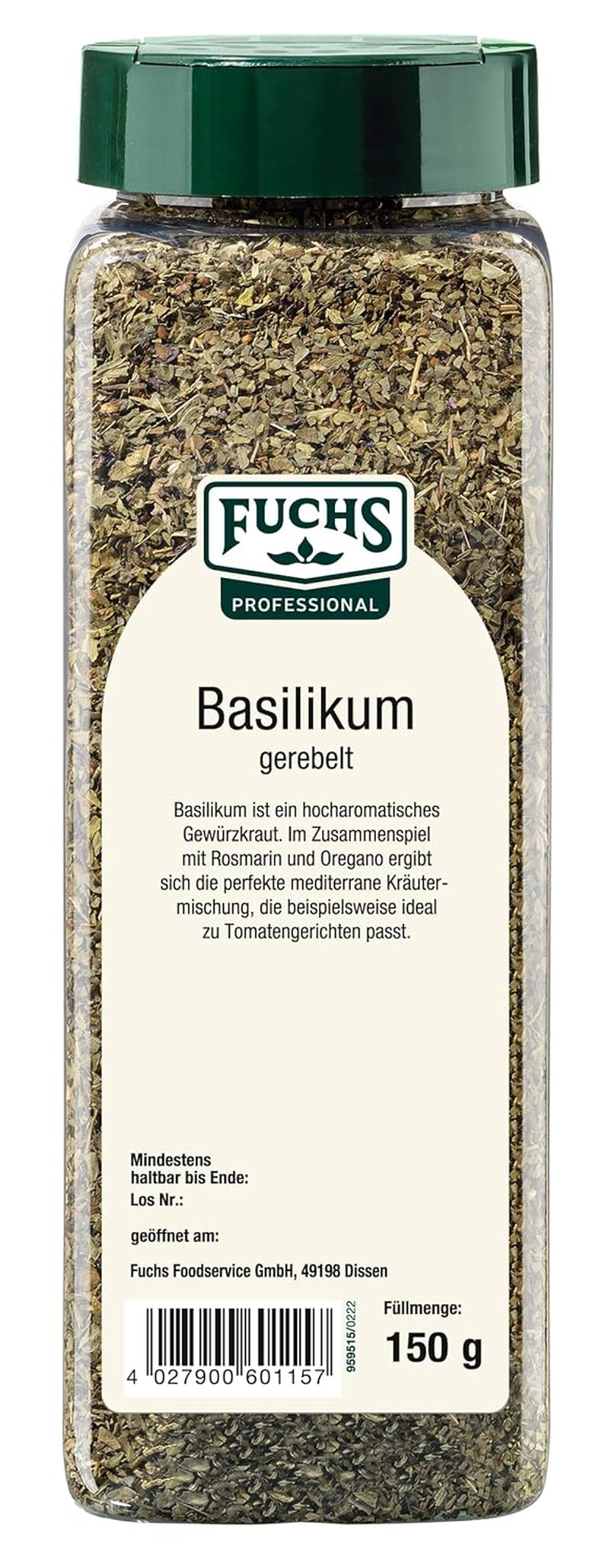 - Ceinture de Basilicum | Gewürzkraut méditerranéenne pour les grossistes | Mit praktischem Streuaufsatz | 150 g dans un gros Streuer