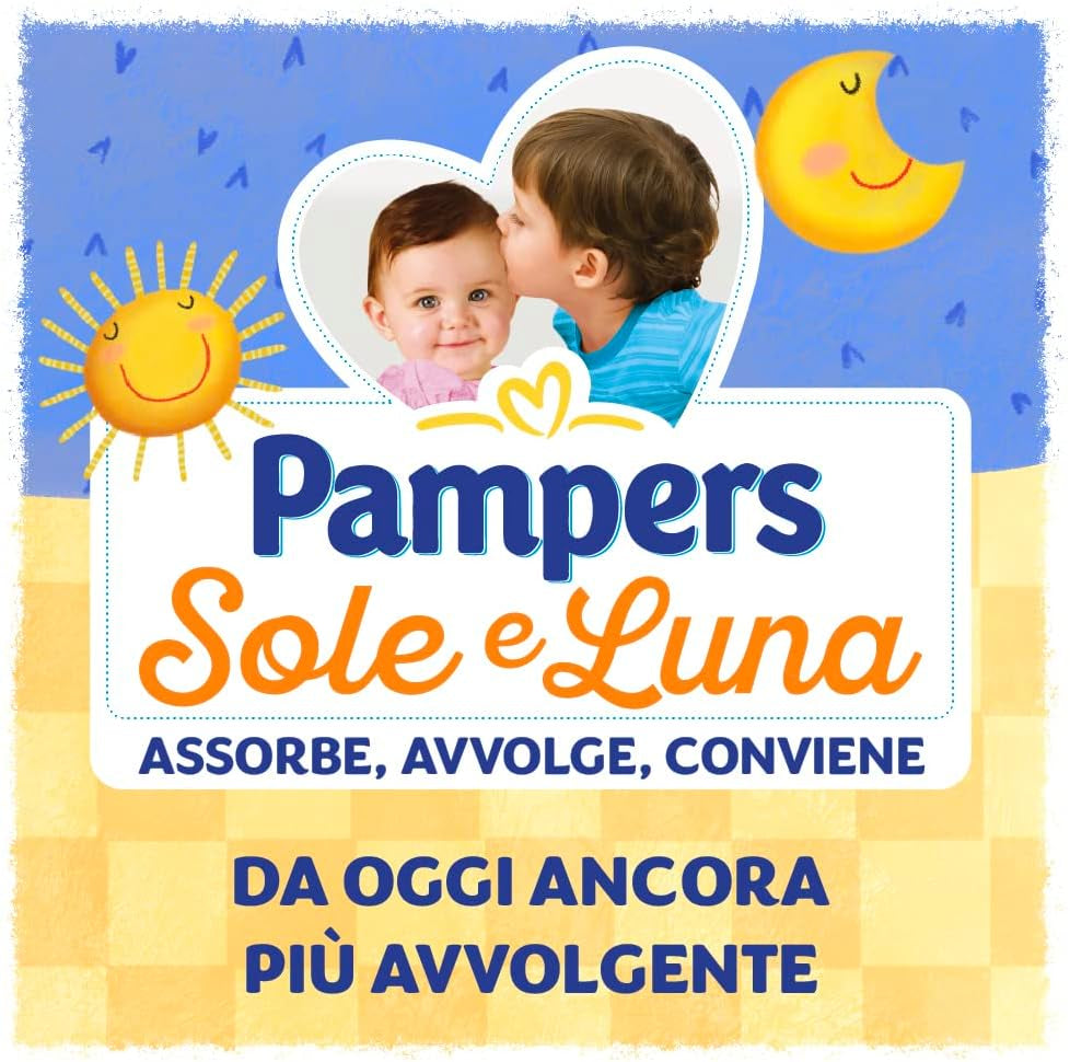 Couches Pampers Sun and Moon, unisexe, junior, taille 5 (11-25 kg), 120 couches